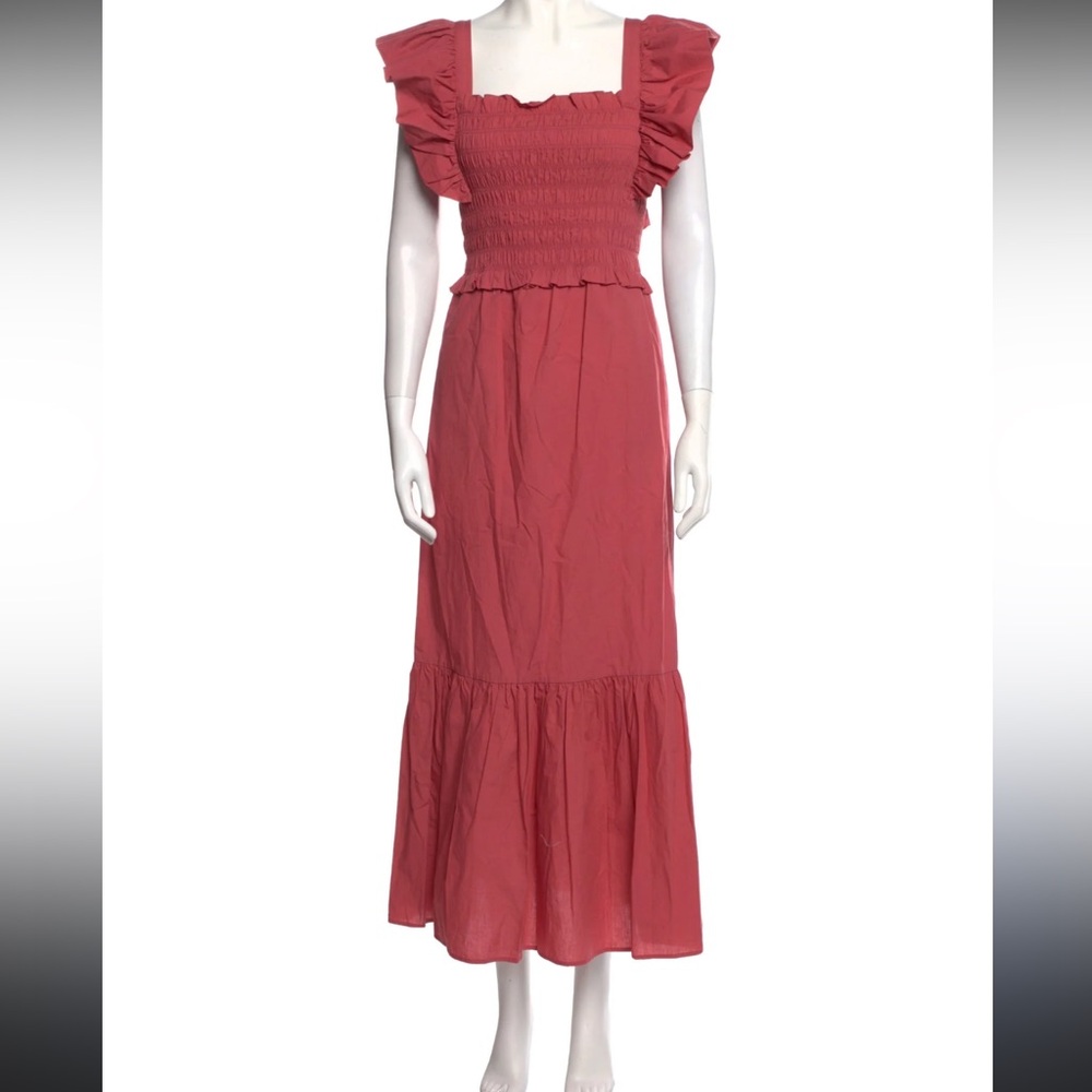 Sea New York Ruffled Pink Maxi Dress